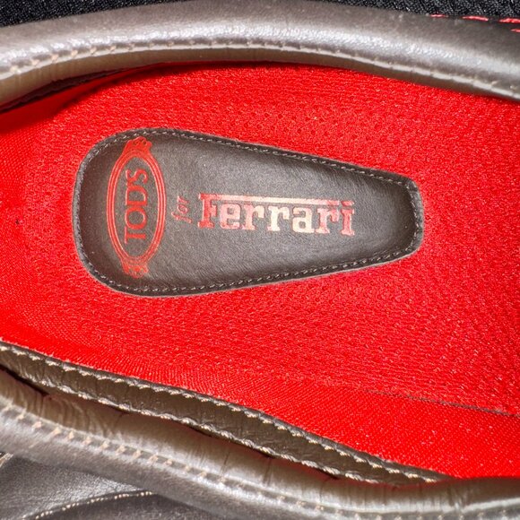 Tod’s for Ferrari Men’s Brown Leather Driving Shoes – Size 10 – Made in Italy